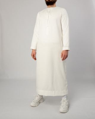 Qamis Émirati "Imperial Elite" Blanc Cassé