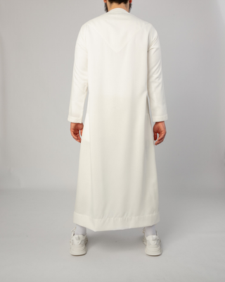 Qamis Émirati "Imperial Elite" Blanc Cassé
