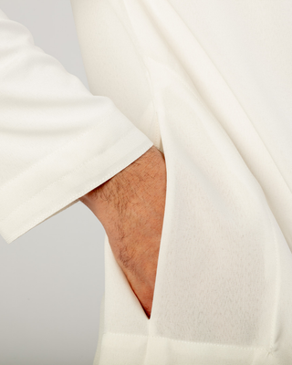 Qamis Émirati "Imperial Elite" Blanc Cassé