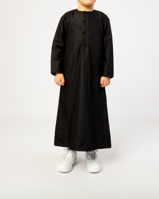 Qamis Émirati pour Garçons "Platinum Elite" Noir