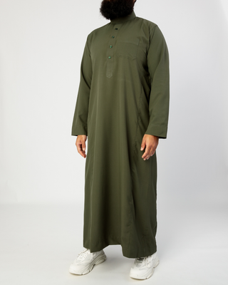 Saudi Qamis Donkergroen