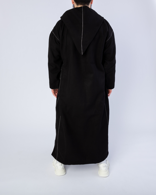 Djellaba d'Hiver Marocaine 'Marrakech Noir'