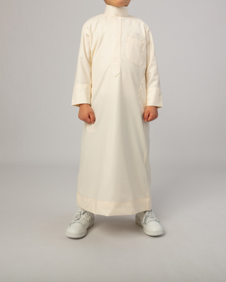 Qamis Saoudien pour Garçons "Cashmere Elite" Crème