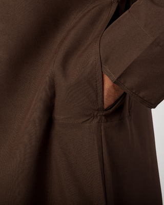 Qamis Arabische Borduursels Brown