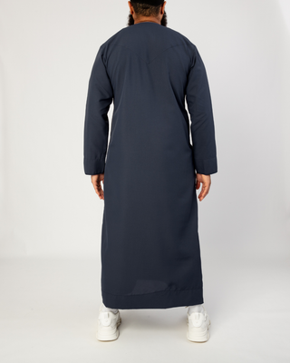 Qamis Borduursels navy