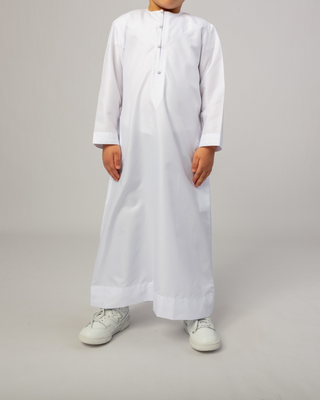 Qamis Émirati pour Garçons "Platinum Elite" Blanc