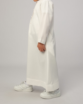 Qamis Émirati pour Garçons "Imperial Elite" Blanc Cassé