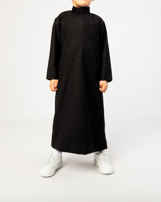 Qamis Saoudien pour Garçons "Cashmere Elite" Noir