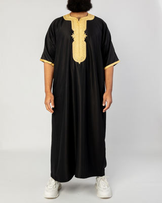 Kandora Marocaine 'Legacy' Noire/Or de Rafiq