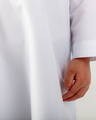 Qamis Émirati pour Garçons "Platinum Elite" Blanc