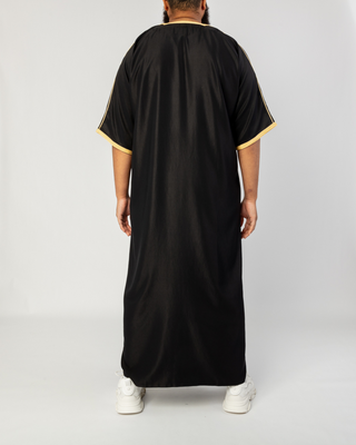 Kandora Marocaine 'Legacy' Noire/Or de Rafiq