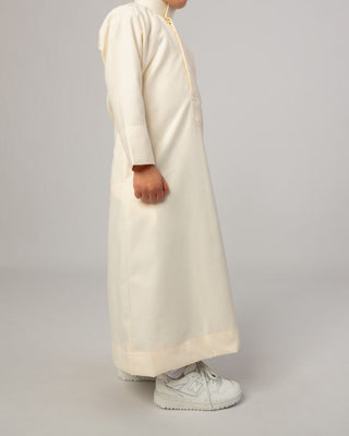 Qamis Saoudien pour Garçons "Cashmere Elite" Crème
