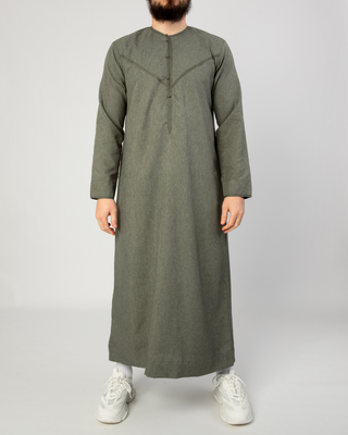 Emirati Qamis Donkergroen