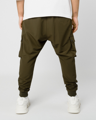 Pantalon cargo "Nomad" kaki de Qaba'il