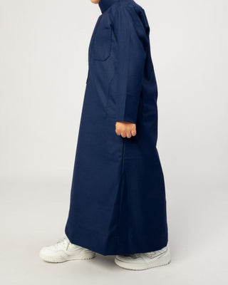 Qamis Saoudien pour Garçons "Cashmere Elite" Bleu Marine