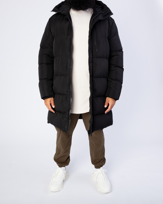 Manteau d'hiver long noir de Zayne