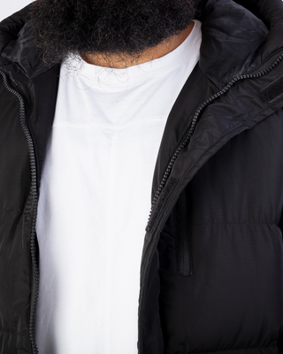 Manteau d'hiver long noir de Zayne