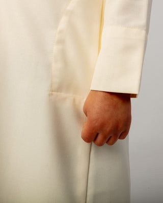 Qamis Saoudien pour Garçons "Cashmere Elite" Crème