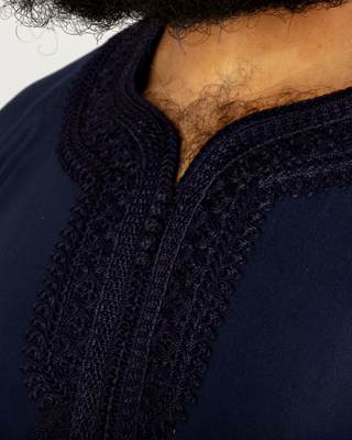 Kandora Marocaine 'Legacy' Bleu Marine de Rafiq