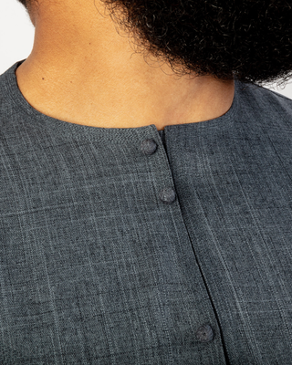 Qamis Émirati "Imperial Elite" Bleu Marine Mélangé