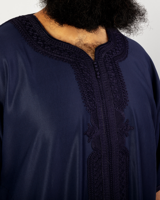 Kandora Marocaine 'Legacy' Bleu Marine de Rafiq