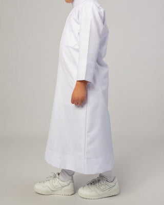 Qamis Saoudien pour Garçons "Cashmere Elite" Blanc
