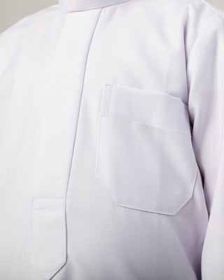 Qamis Saoudien pour Garçons "Cashmere Elite" Blanc
