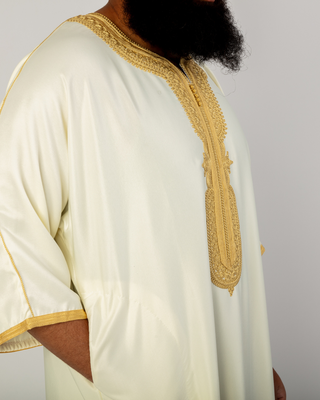Kandora Marocaine 'Legacy' Crème/Or de Rafiq