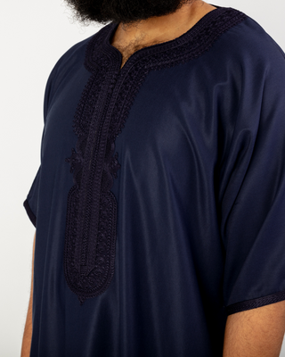 Kandora Marocaine 'Legacy' Bleu Marine de Rafiq
