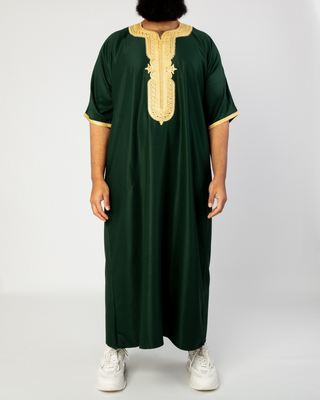 Kandora Marocaine 'Legacy' Verte/Or de Rafiq