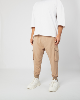 Pantalon cargo "Nomad" beige de Qaba'il