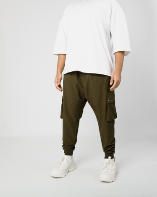 Pantalon cargo "Nomad" kaki de Qaba'il