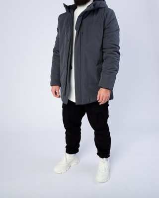 Manteau mi-long gris de Frilivin