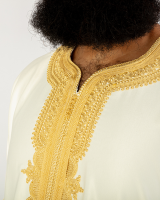 Kandora Marocaine 'Legacy' Crème/Or de Rafiq