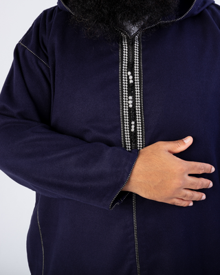 Djellaba d'Hiver Marocaine 'Crépuscule d'Azilal'