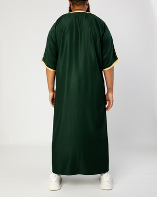 Kandora Marocaine 'Legacy' Verte/Or de Rafiq