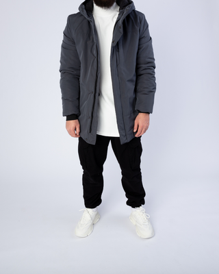 Manteau mi-long gris de Frilivin