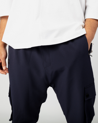 Pantalon cargo "Nomad" marine de Qaba'il