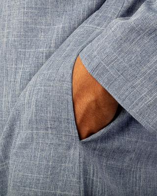 Qamis Émirati "Imperial Elite" Bleu Mélangé