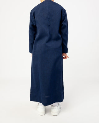 Qamis Émirati pour Garçons "Imperial Elite" Bleu Marine
