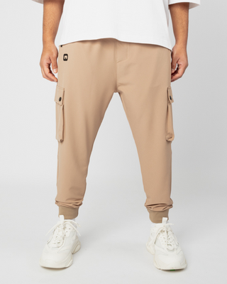 Pantalon cargo "Nomad" beige de Qaba'il