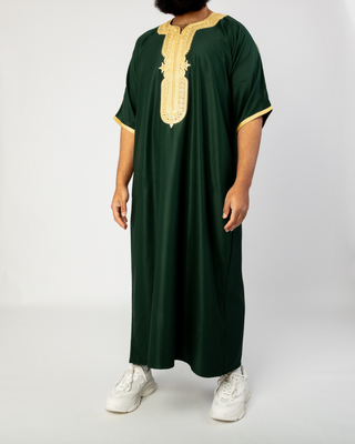 Kandora Marocaine 'Legacy' Verte/Or de Rafiq