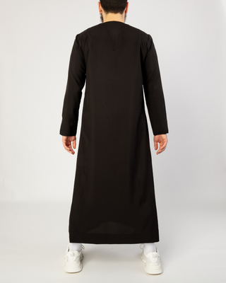 Qamis Arabische Borduursels Zwart