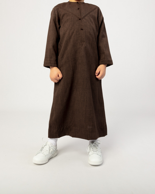 Qamis Émirati pour Garçons "Imperial Elite" Marron