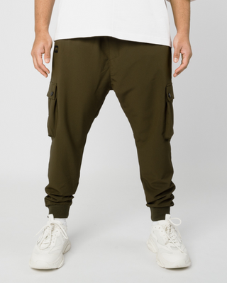 Pantalon cargo "Nomad" kaki de Qaba'il