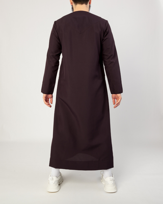 Qamis Arabische Borduursels Violet