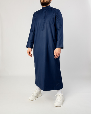 Qamis Saoudien "Cashmere Elite" Bleu Marine