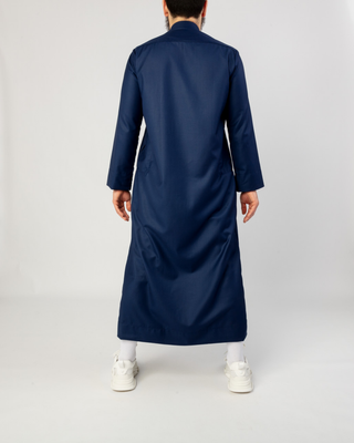 Qamis Saoudien "Cashmere Elite" Bleu Marine