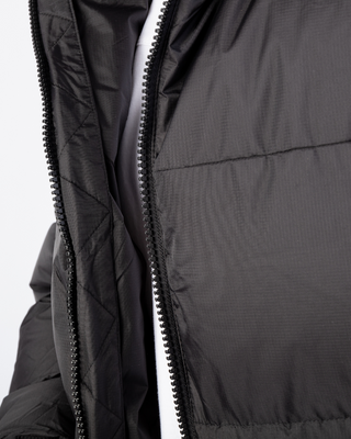 Manteau d'hiver long noir de Frilivin