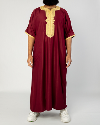Kandora Marocaine 'Legacy' Bordeaux/Or de Rafiq